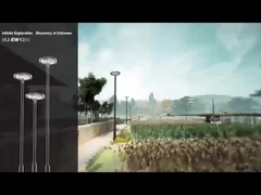 رنگ تغییر چراغ های باغ خورشیدی RGB LED چراغ های باغ خورشیدی 800w برای حیاط حیاط