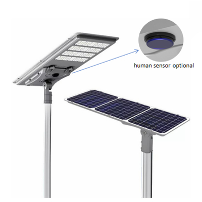 All In One Solar Street Lights with Auto ON/OFF Timing and Dimming PIR Sensor Optional